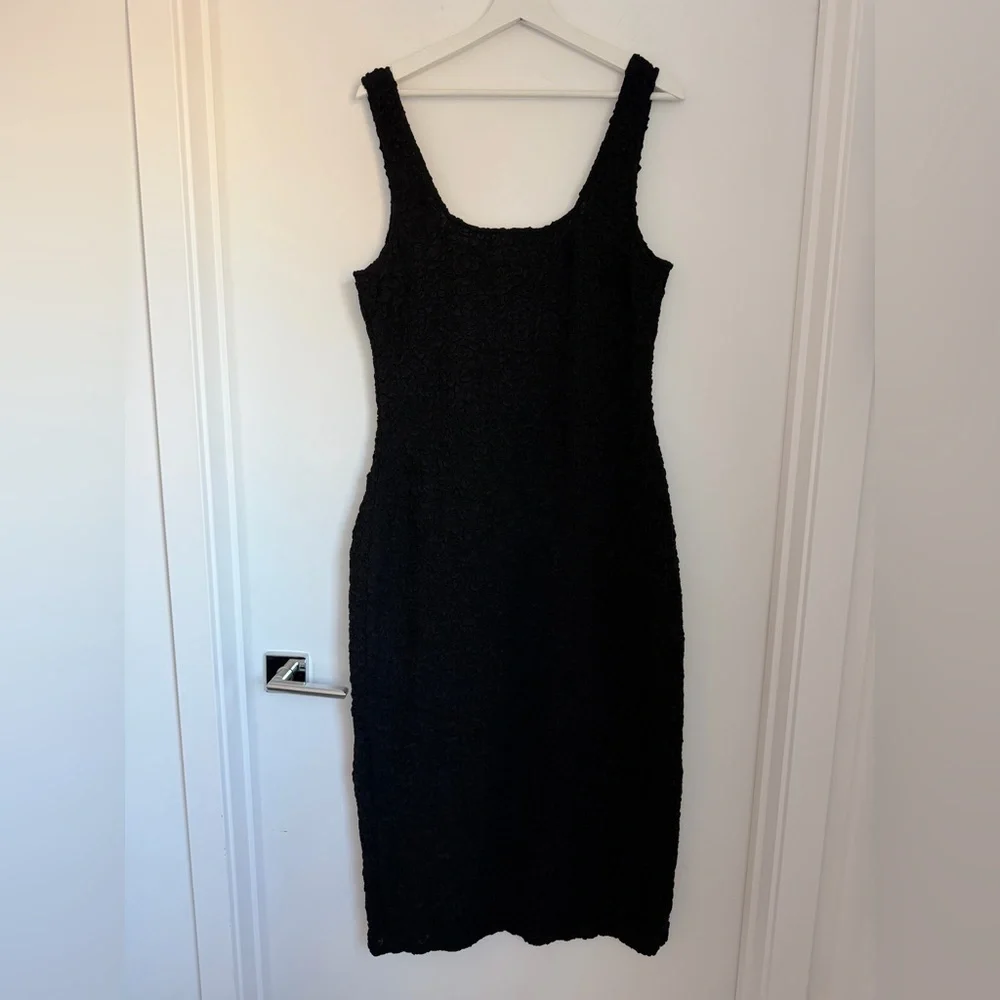 Mara Hoffman XL Sloan Popcorn Dress Black